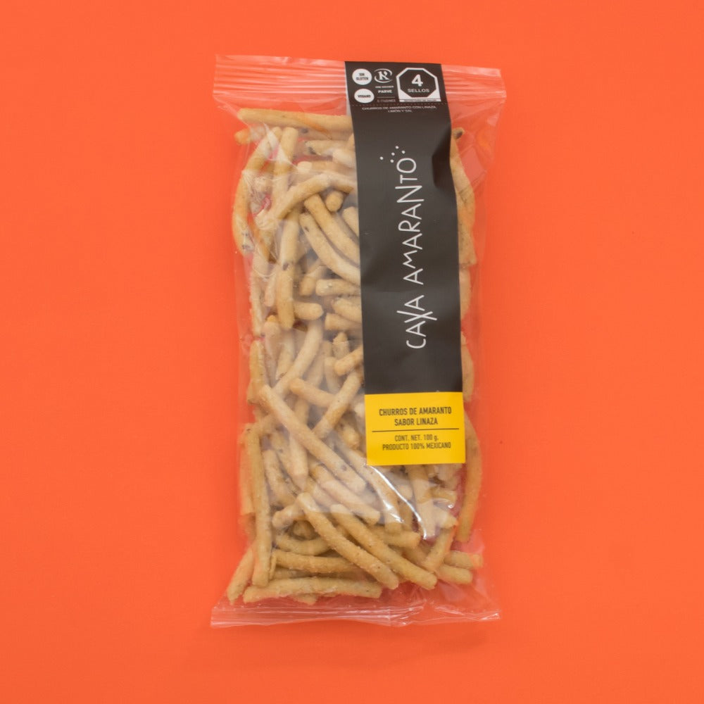 Churritos de Amaranto Sabor Linaza (100g) | Casa Amaranto | KMD Kosher Parve