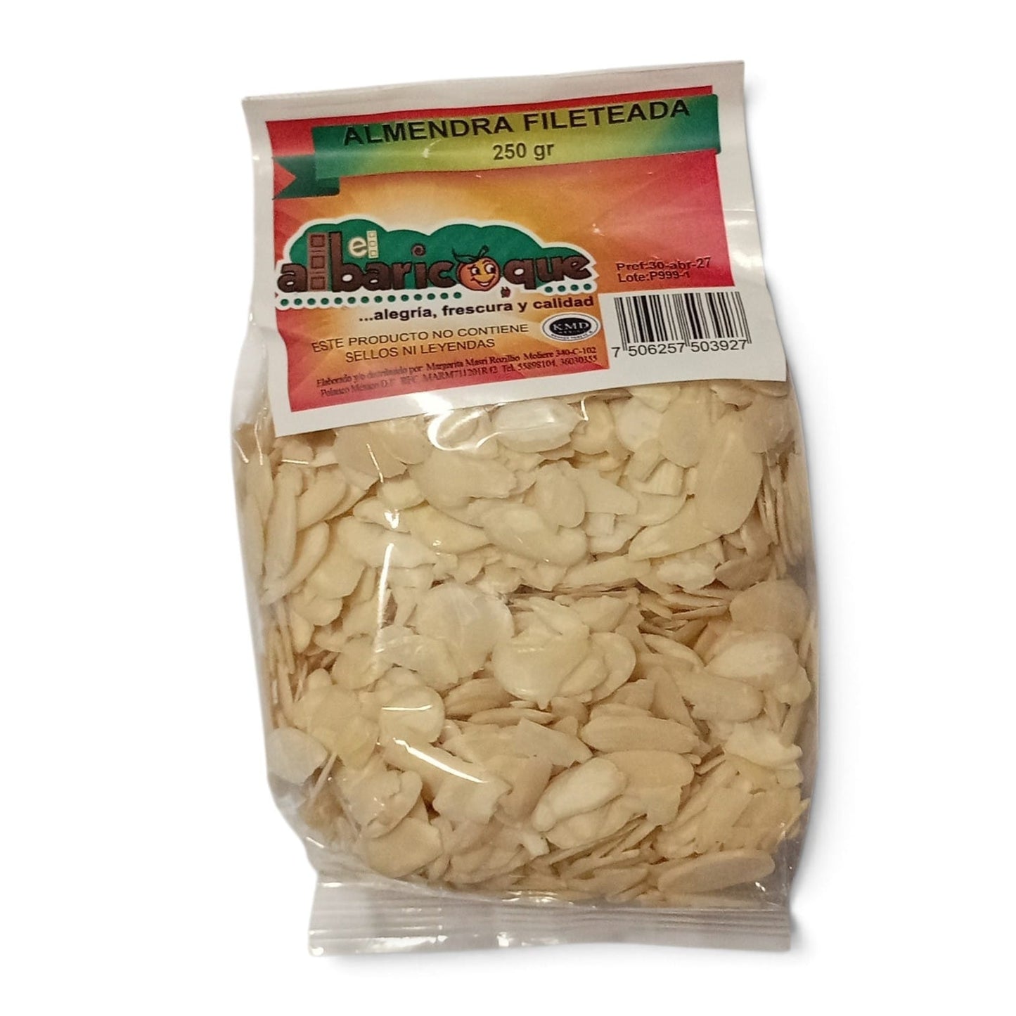 Almendra Fileteada 250g | El Albaricoque | KMD Kosher
