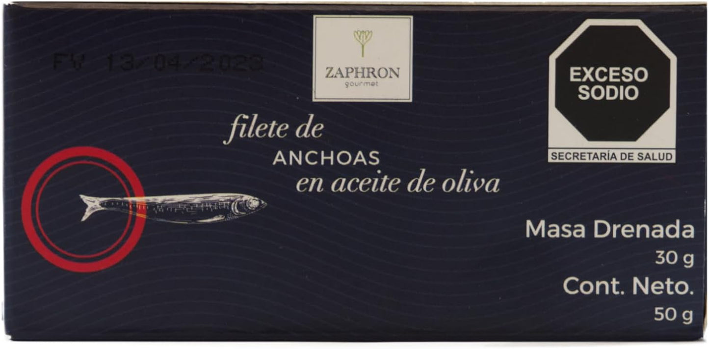 Filete de Anchoas en Aceite de Oliva | Zaphron | K