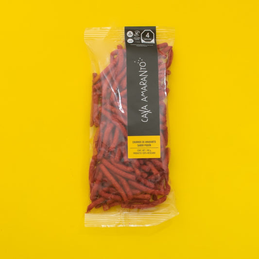 Churritos de Amaranto Sabor Piquín (100g) | Casa Amaranto | KMD Kosher Parve