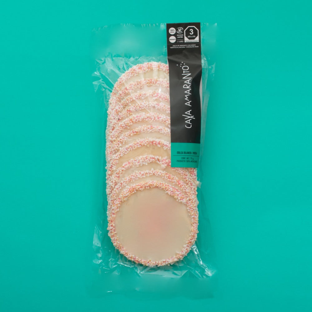 Oblea Blanco / Rosa (75g) | Casa Amaranto | KMD Kosher