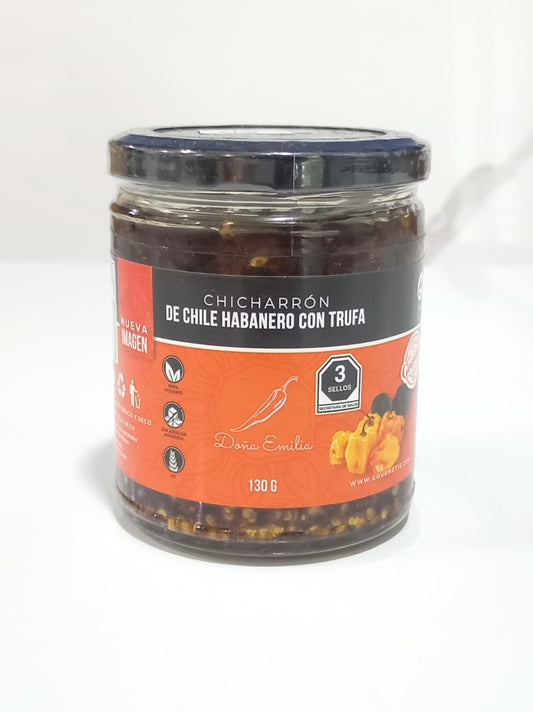 Chicharrón de Chile Habanero con Trufa (130g) | Doña Emilia | KMD