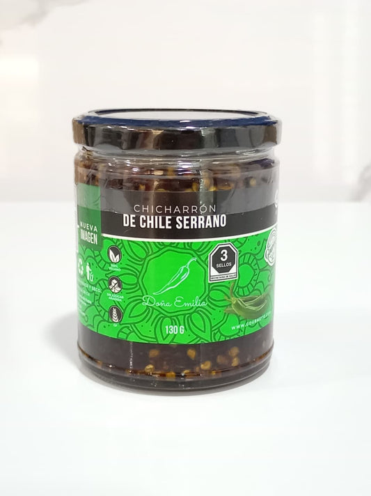 Chicharrón de Chile Serrano (130g) | Doña Emilia | KMD