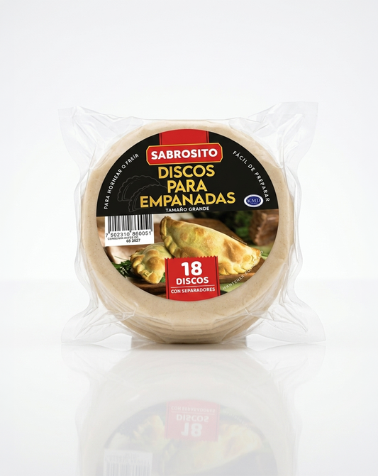 Disco de Empanada Grande 13cm 18Pzas | Sabrosito | KMD Kosher
