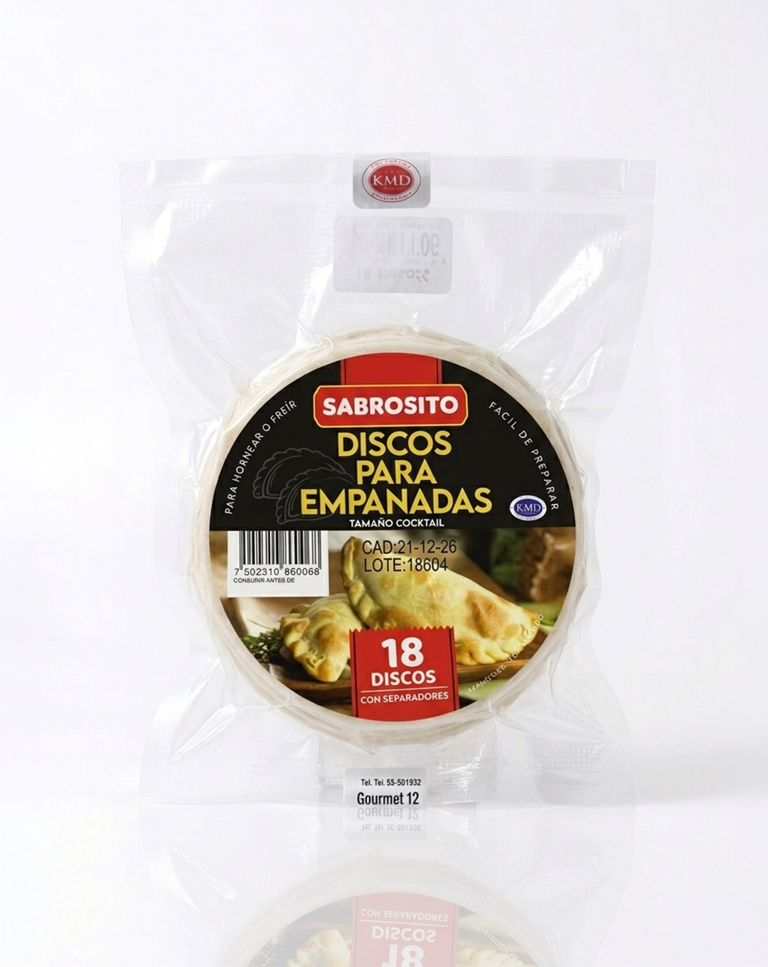 Disco de Empanada Cocktail 9cm 18Pzas | Sabrosito | KMD Kosher