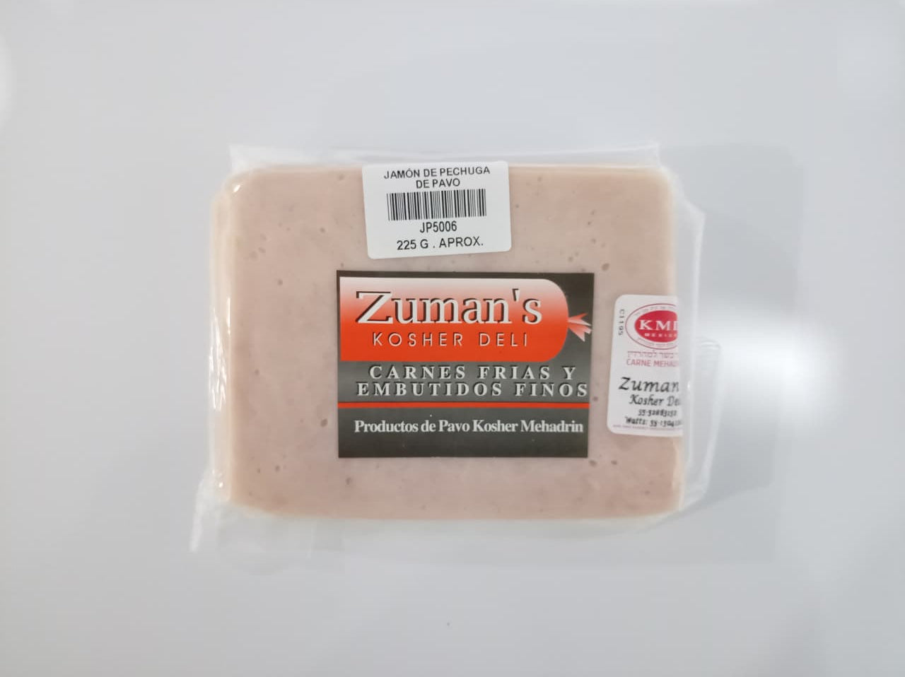 Jamón de Pechuga de Pavo (225g aprox) | Zuman´s | Kosher & Deli