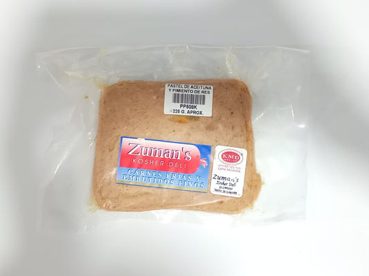 Pastel de Aceituna y Pimiento de Res (225g aprox) | Zuman´s | Kosher & Deli