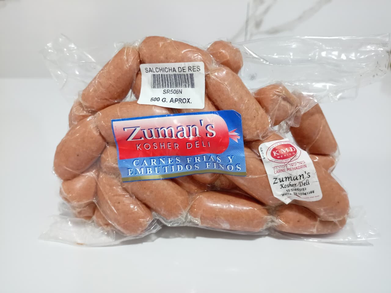 Salchicha de Res Tipo Coctel (500g aprox)| Zuman´s | Kosher & Deli