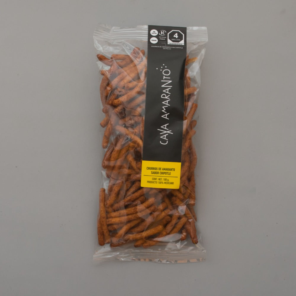 Churritos de Amaranto Sabor Chipotle (100g) | Casa Amaranto | KMD Kosher Parve
